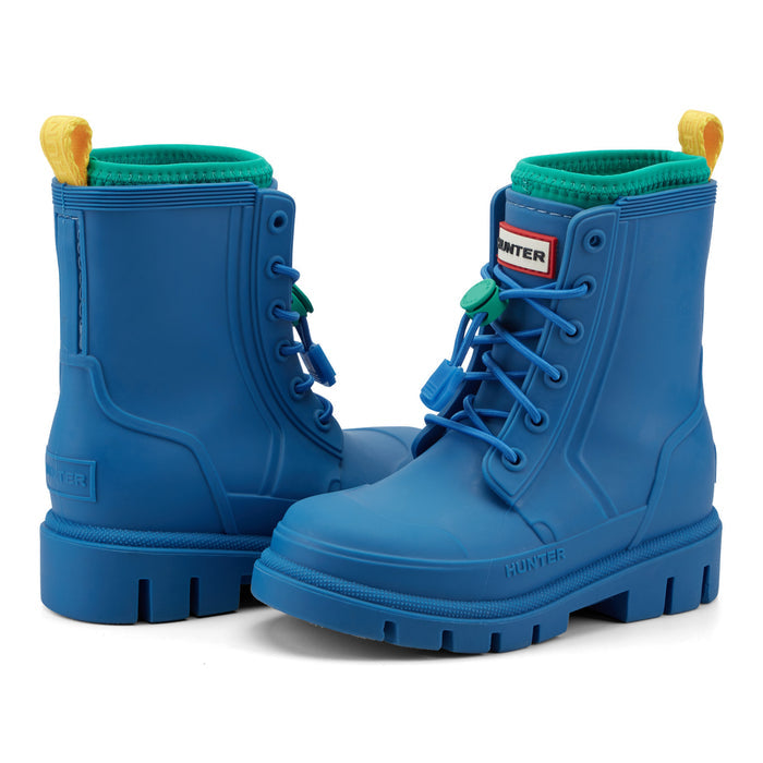 Little Kids Stamp Lace-Up Waterproof Ankle Boots