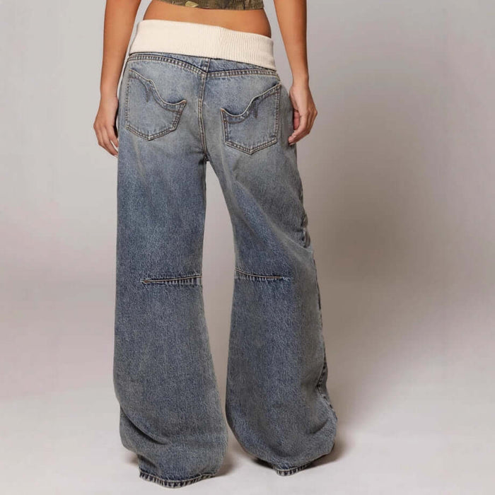 Loose-fitting Straight-leg Jeans With Pockets Hong Kong style