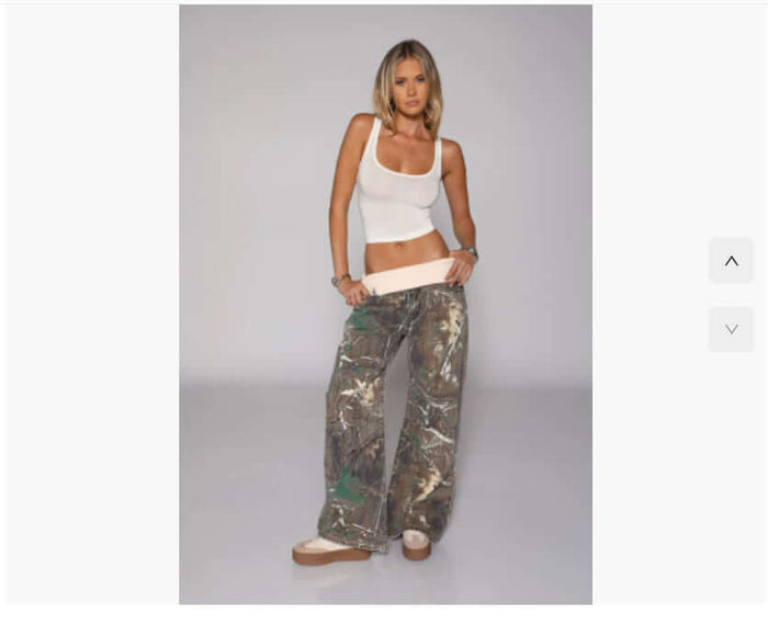 Loose-fitting Straight-leg Jeans With Pockets female street fashion