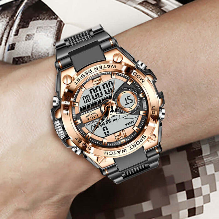Luminous Waterproof Quartz Sports Wristwatch side profile