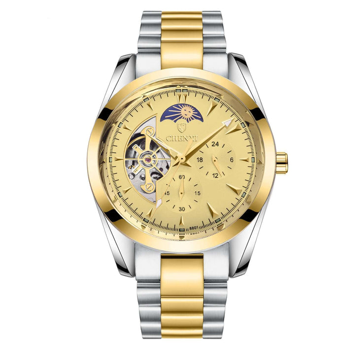 Luxury Business Mechanical Quartz Watch for Men luminous hands view