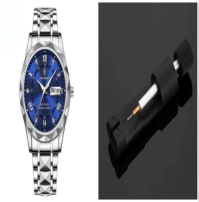 Silver Deep Blue / Carrying a tape remover