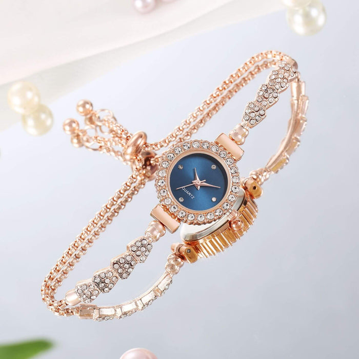 Luxury Gold Fine Strap Watch red dial for valentine gift