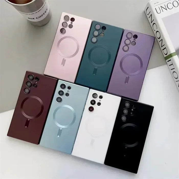 Luxury Matte Magnetic Case for Samsung Phones magsafe compatibility