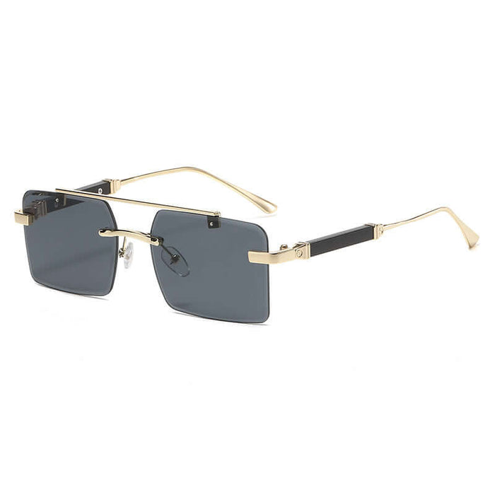 Luxury Mens Double Beam Square Square Sunglasses sun protection