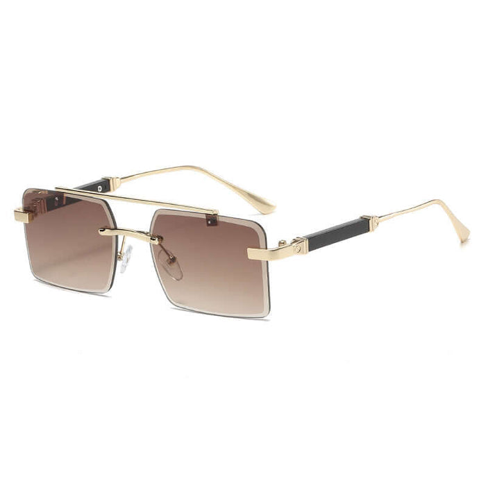 Luxury Mens Double Beam Square Square Sunglasses party gathering