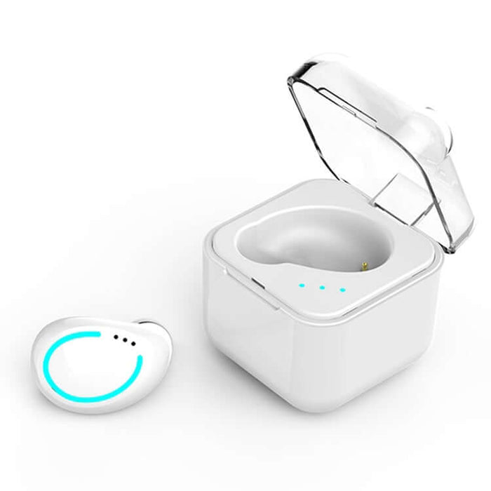 m-b8 mini invisible wireless bluetooth 5.0 earphone front view