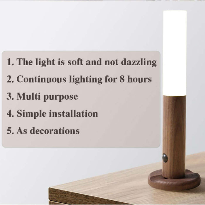 Magnetic Wood Wireless LED Night Light corridor lighting