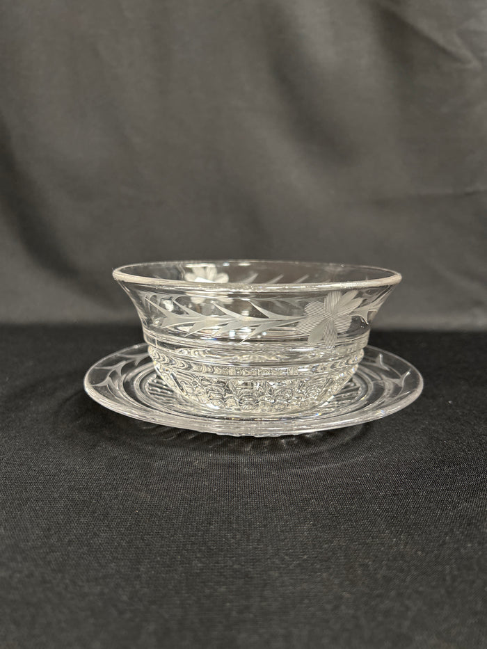 McKee Glass Virginia Pattern Mayo Bowl & Underplate