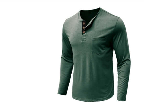 Men Long Sleeve Round Neck T-Shirt Casual Pullover Top size S tailored with 61cm sleeves and a 72cm clothing length.