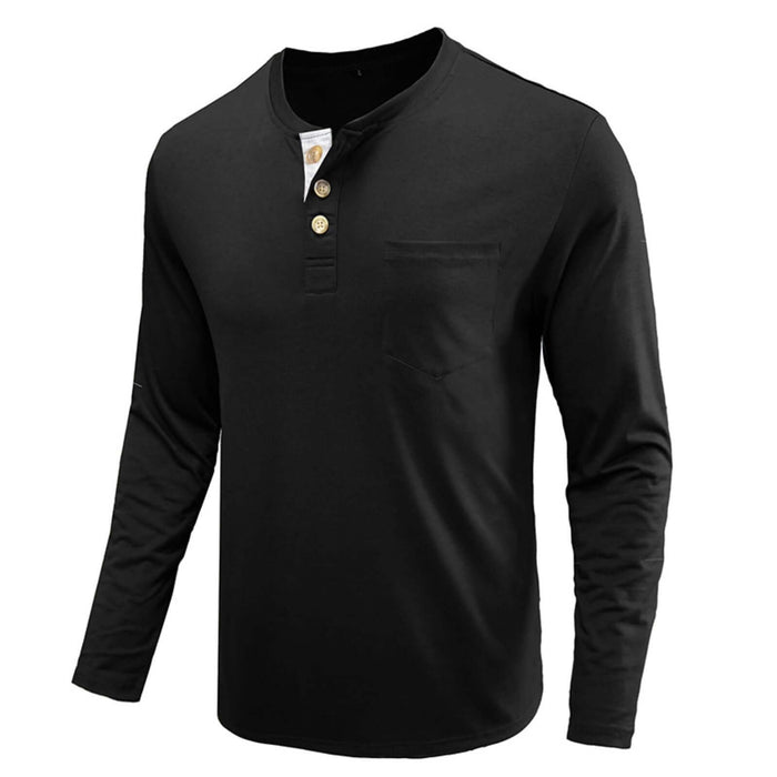 Men Long Sleeve Round Neck T-Shirt Casual Pullover Top size M featuring a 62cm long sleeve and 73.5cm back length.