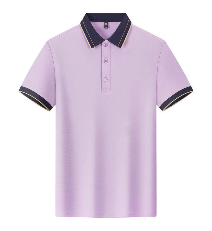 Men Polo Shirt Lapel Collar Short Sleeve Uniform Top sharp tactical solid black men's promotional team polo