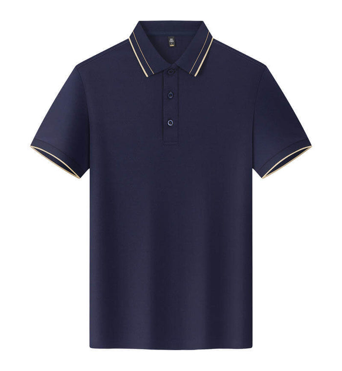 Men Polo Shirt Lapel Collar Short Sleeve Uniform Top bold dynamic deep red promotional corporate uniform top