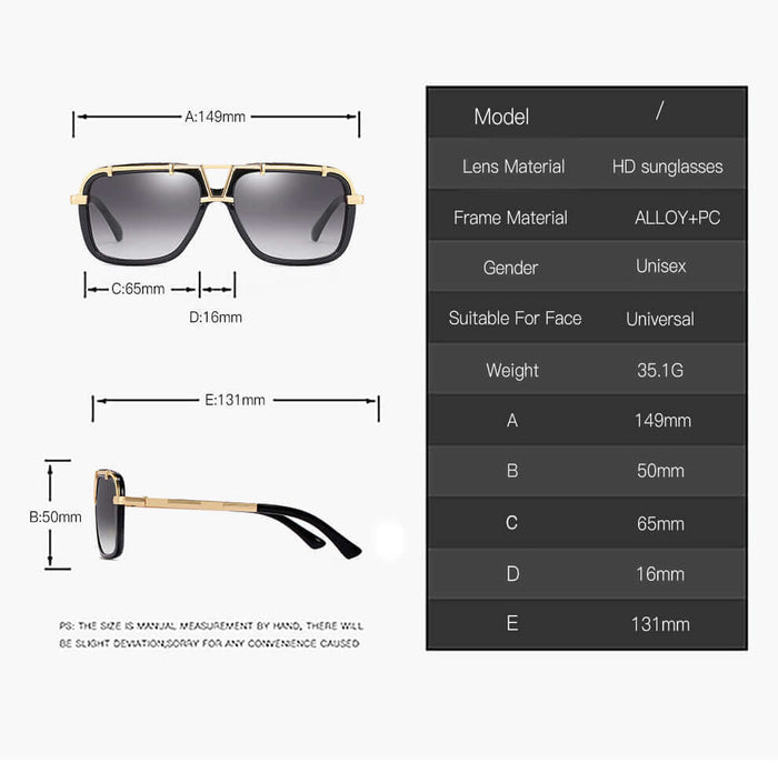 Men Women PC Sunglasses hawksbill gradient lens.