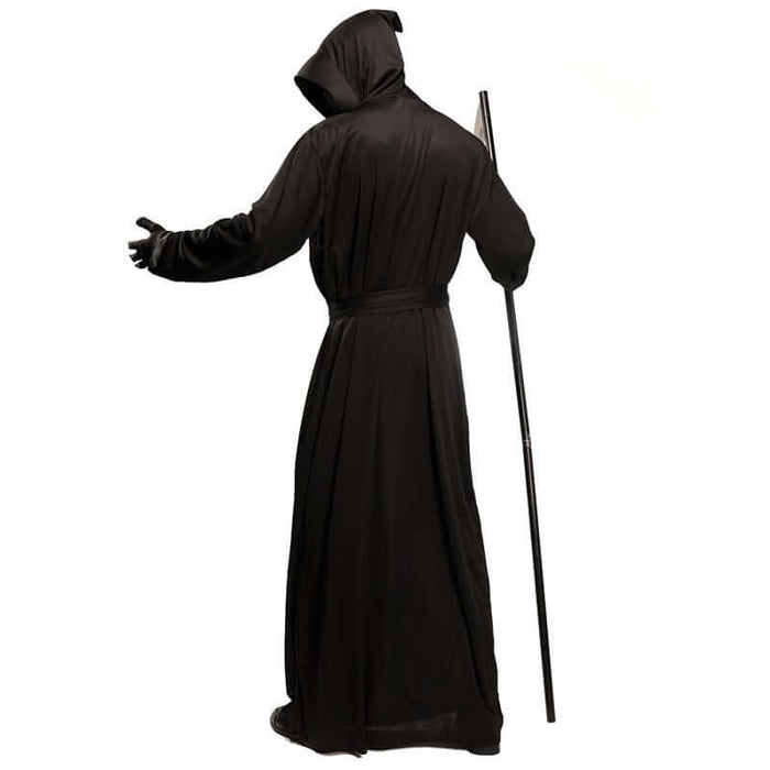 Mens Black Devil Robe Halloween Cosplay Costume Set Dark Halloween Style