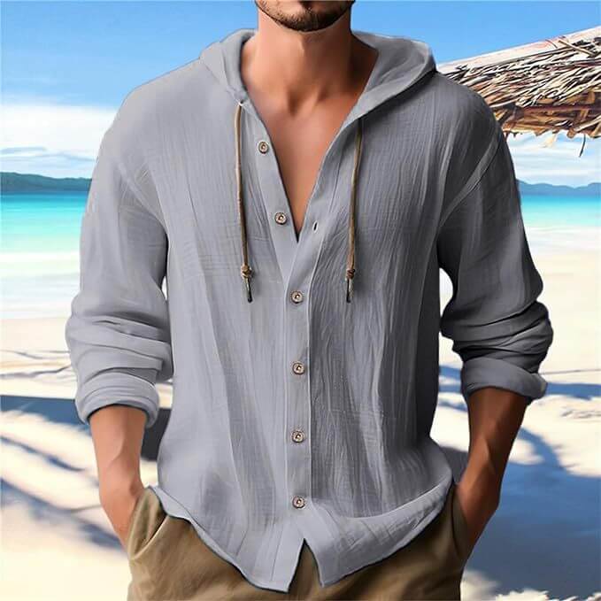 Mens Casual Long Sleeve Polyester Cardigan Top size S length 70cm