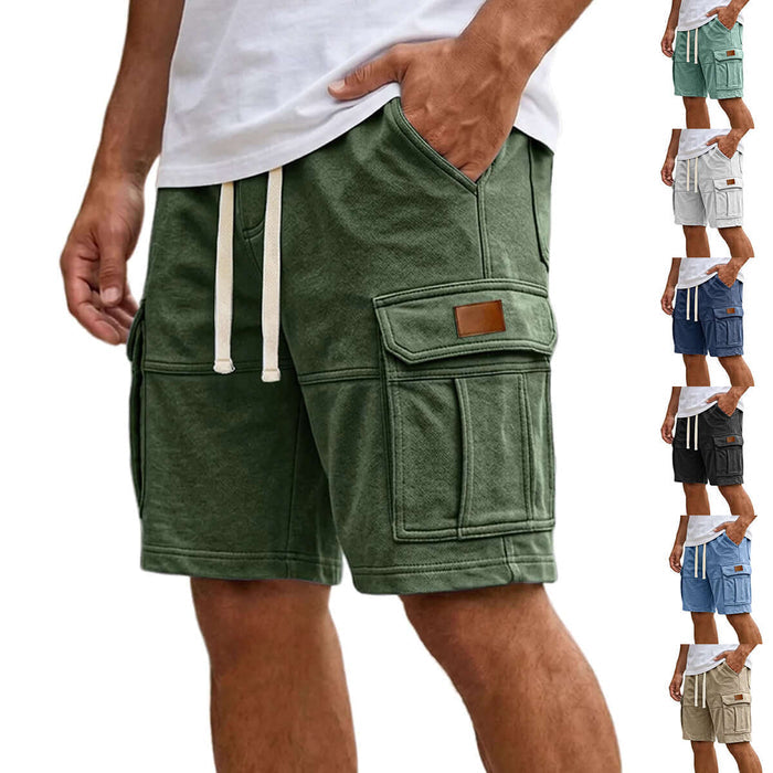 Men's Casual Summer Cargo Shorts With Pockets official size chart showing detailed waist and hip parameters
