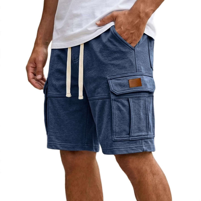 Men's Casual Summer Cargo Shorts With Pockets slight stretch polyester fiber mesh detail showcasing airflow technology