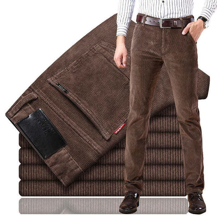 Mens Corduroy Trousers with pockets detail.