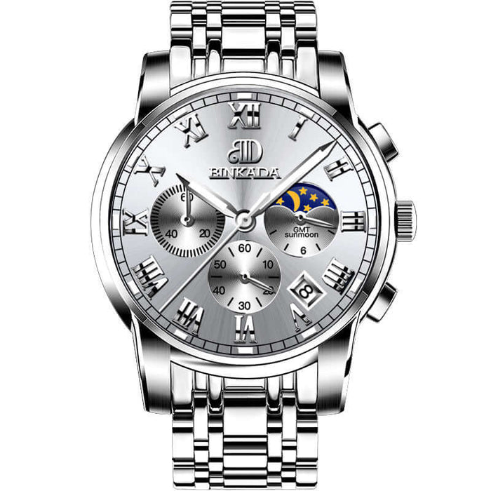 Mens Fashion Quartz Watch Waterproof Stainless 10mm thickness.