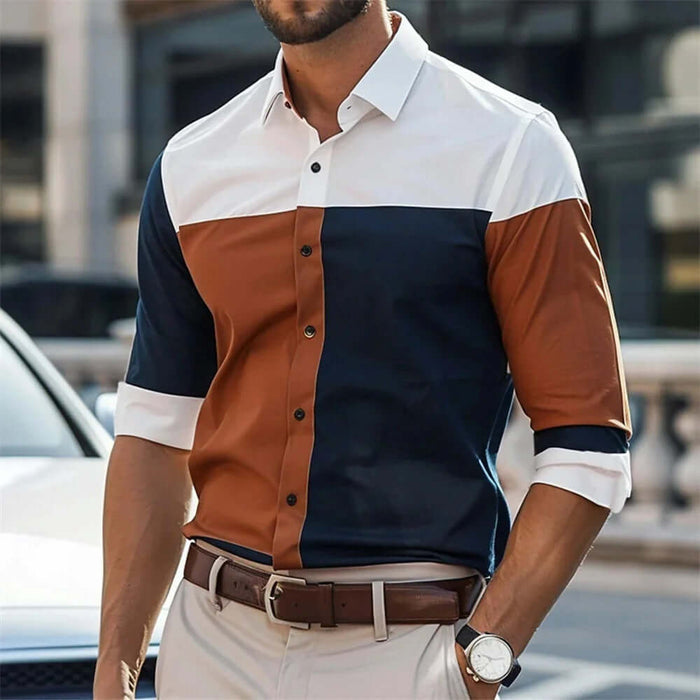 Mens Fashion Single Breasted Loose Casual Shirt XS bust 105cm