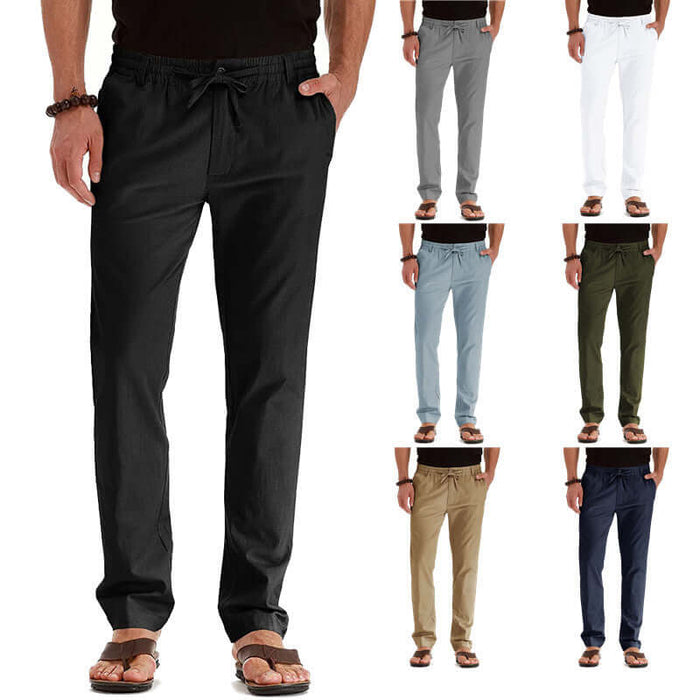 Mens Loose Oversized Track Pants black color front view.