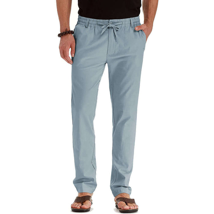 Mens Loose Oversized Track Pants cotton blend fabric.