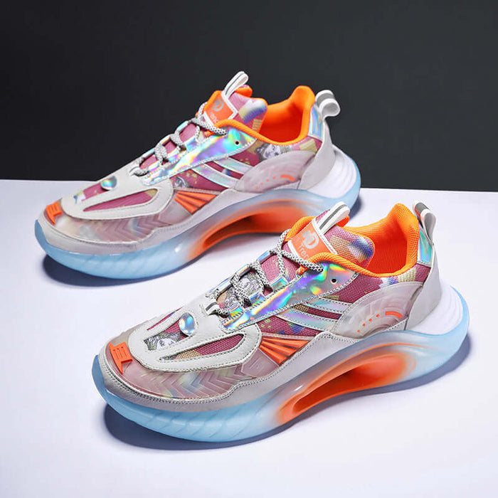 Mens Low-Top Basketball Trendy Youth Sports Sneakers orange
