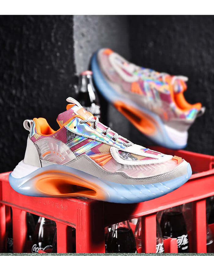 Mens Low-Top Basketball Trendy Youth Sports Sneakers mesh lining