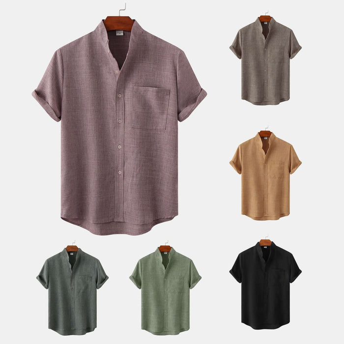 Men's Luxury Casual Button Up Shirt collection featuring various colors and styles.