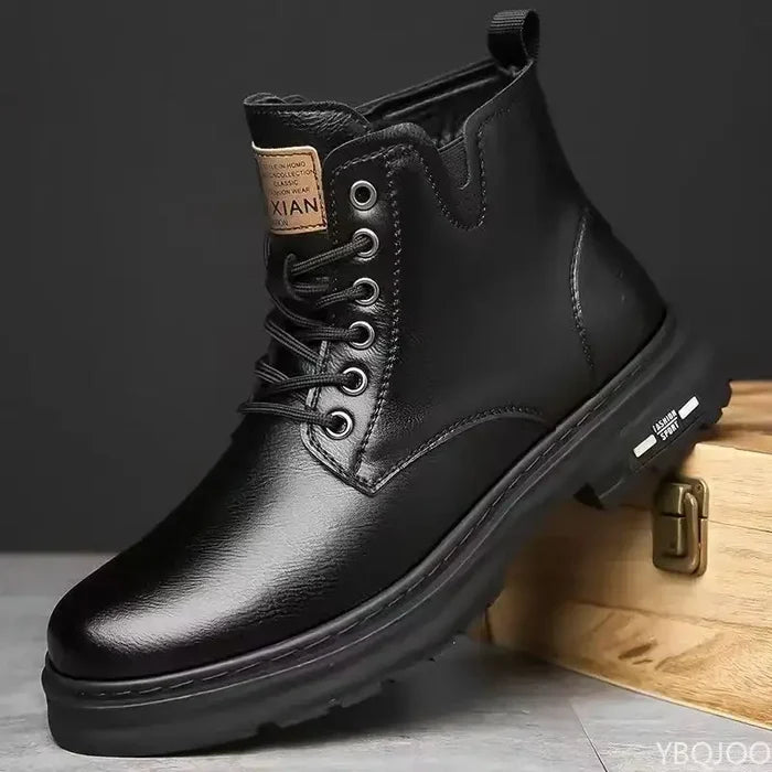 Mens Retro Warm High Top Casual Short Boots trendy look