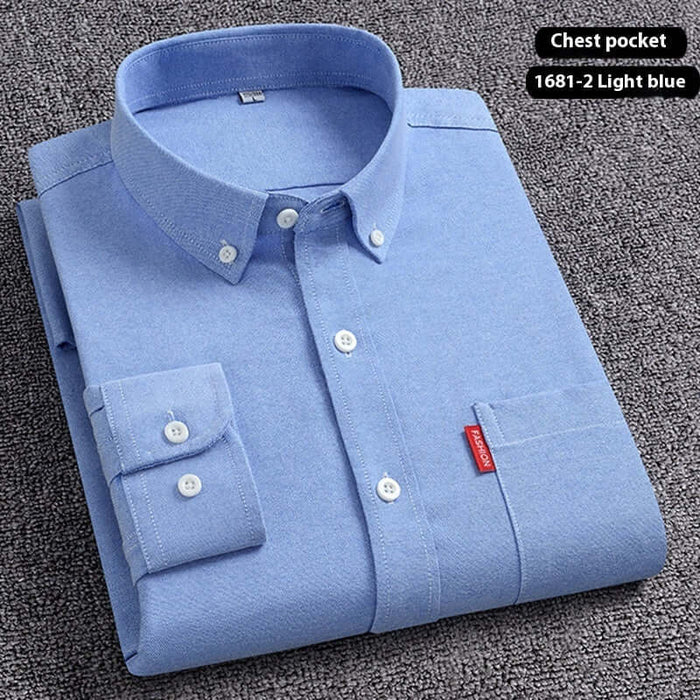 Mens Slim Fit Pure Cotton Washed Oxford Shirt 5XL 44 bust 125