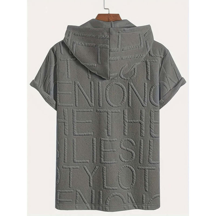 Mens Urban Jacquard Letter Printed Hooded Tshirt size M 74 waist