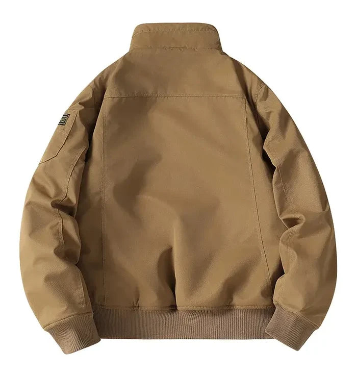 Mens Winter Fleece Lined Flight Jacket Workwear front view