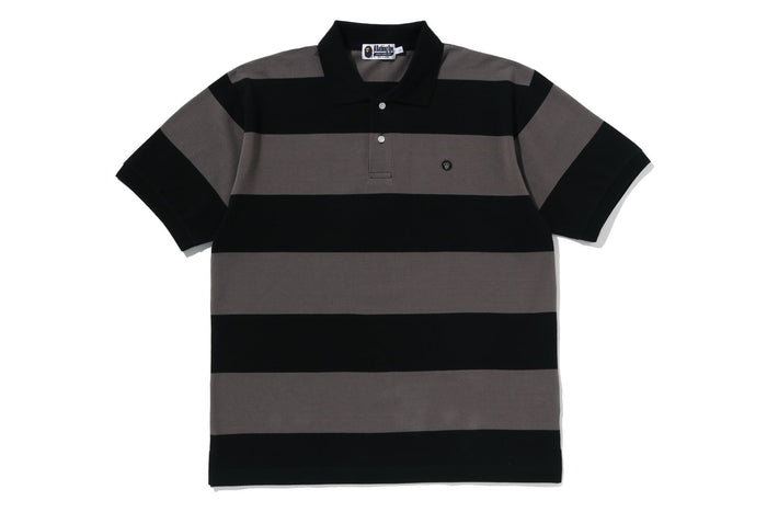 MILO ONE POINT STRIPE RELAXED FIT POLO
