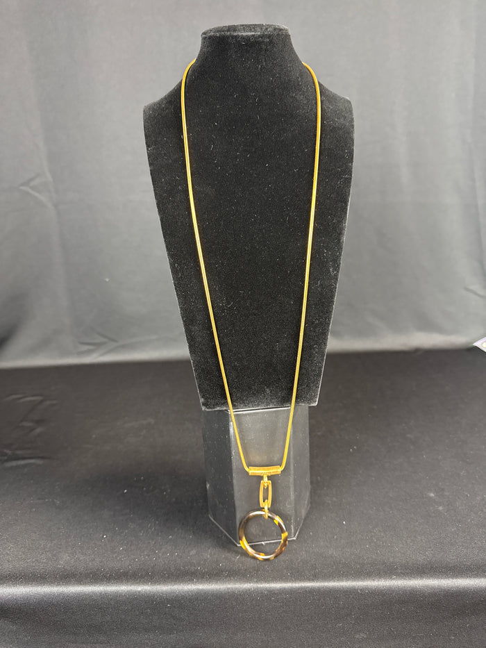 Napier Faux Tortoise Shell Pendant