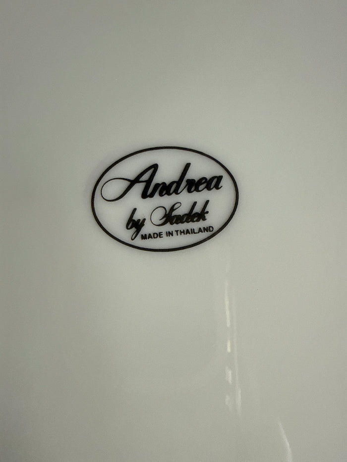 NIB Andrea by Sadek Porcelain Cake Plate and Server Set