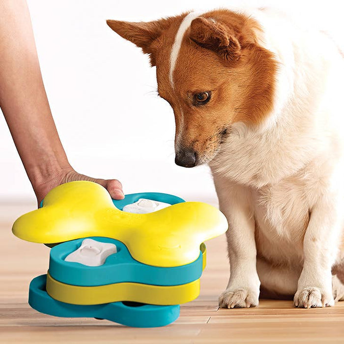 Nina Ottosson Dog Tornado Interactive Dog Toy Blue/Yellow - Dog.Dog.Cat.