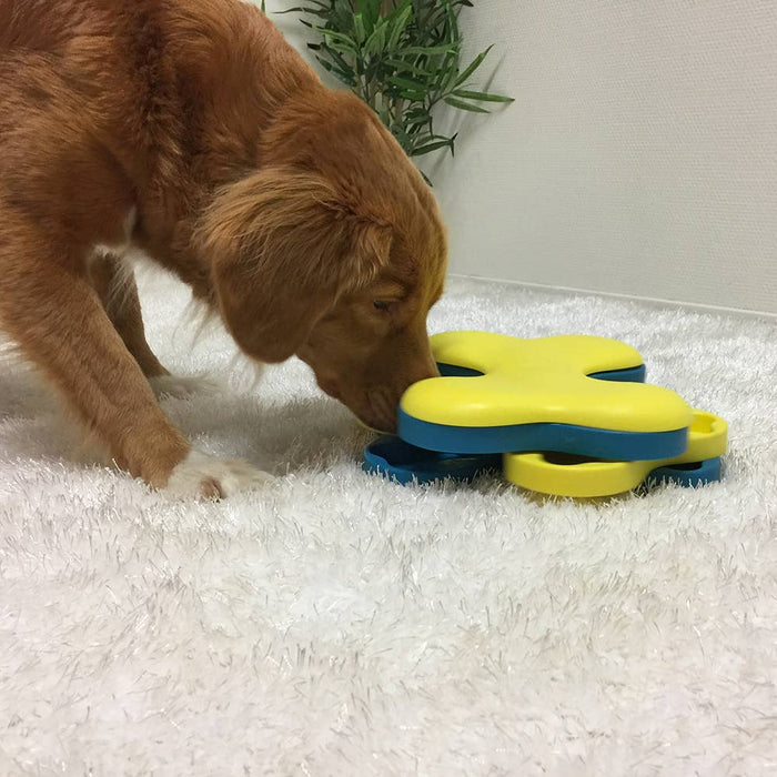 Nina Ottosson Dog Tornado Interactive Dog Toy Blue/Yellow - Dog.Dog.Cat.