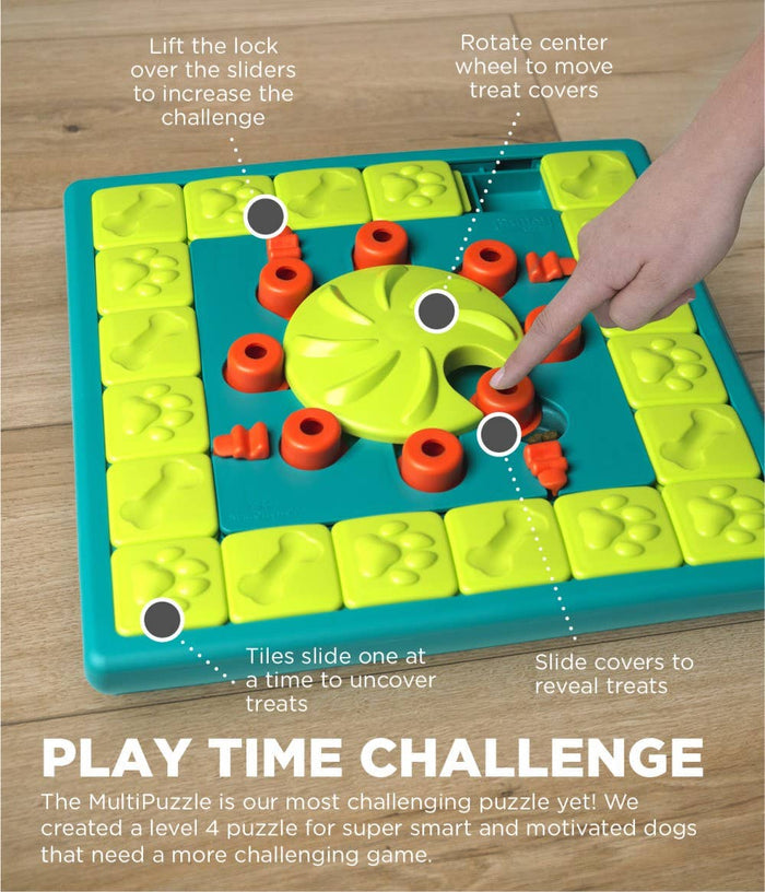 Nina Ottosson MultiPuzzle Interactive Dog Treat Puzzle Toy - Dog.Dog.Cat.
