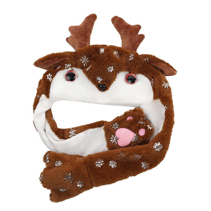 Novelty Christmas Hat Santa Snowman Elk LED Design LED lights on