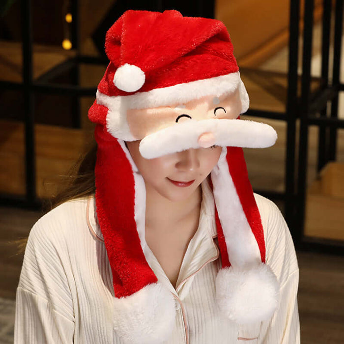Novelty Christmas Hat Santa Snowman Elk LED Design Santa version