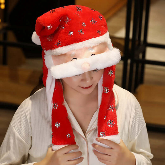 Novelty Christmas Hat Santa Snowman Elk LED Design snowman version