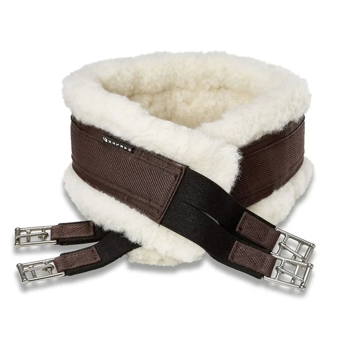 Oaklyn Brown Terra Girth with Natural Fleece Liner - The In Gate