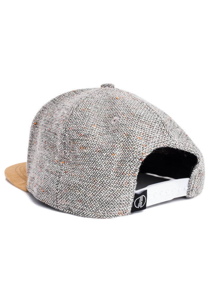 Blackskies-Obsidian-Snapback-Cap-Grey-Brown-Suede-Snap