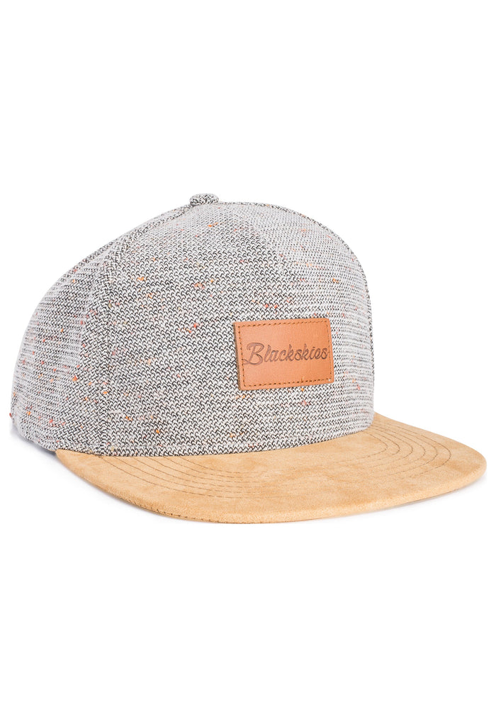 Blackskies-Obsidian-Snapback-Cap-Grey-Brown-Suede-Side