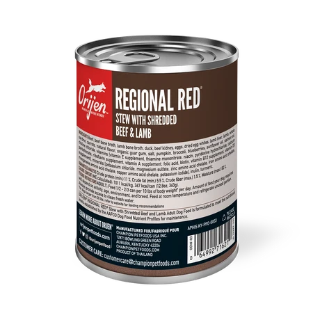 Orijen Canned Dog Food-Regional Red : 12.8 oz. - Dog.Dog.Cat.