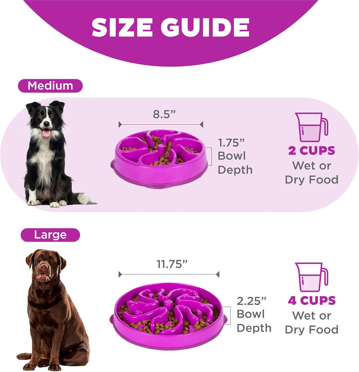 Outward Hound Fun Feeder Interactive Dog Bowl for Slow Feeding and Mealtime Enrichment - Dog.Dog.Cat.