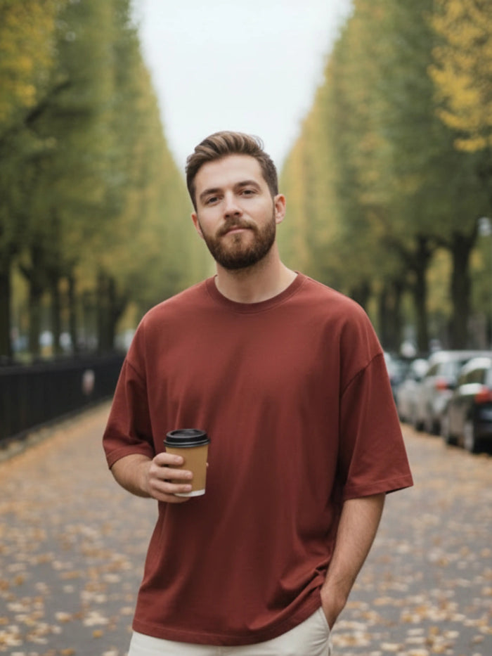 Oversized Drop Shoulder T-shirt LEON