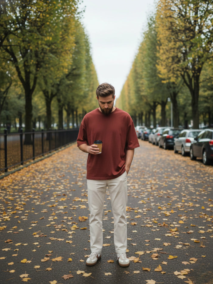 Oversized Drop Shoulder T-shirt LEON